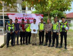 Sambut HUT Bhayangkara ke-80, Satlantas Polres Lhokseumawe Gelar Bakti Sosial di Masjid Al-Mabrur