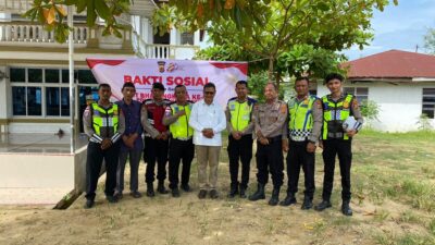 Sambut HUT Bhayangkara ke-80, Satlantas Polres Lhokseumawe Gelar Bakti Sosial di Masjid Al-Mabrur