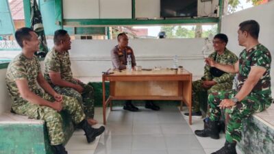 Kapolsek Samudera yang Baru Sambangi Koramil, Sinergi TNI-Polri Kian Solid