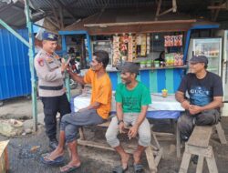Patroli Dialogis di PPI Pusong Lama, Sat Polairud Polres Lhokseumawe Ajak Nelayan Jaga Keamanan Pesisir