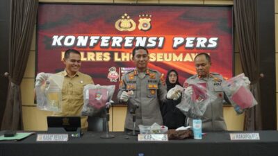 Polres Lhokseumawe Ungkap Dugaan Percobaan Pencurian Disertai Pembakaran Toko Emas