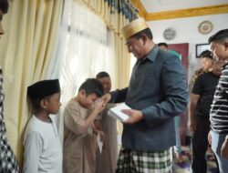 Kapolres Lhokseumawe Tebar Kepedulian, Santuni 62 Anak Yatim di Hagu Selatan