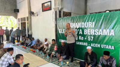 Kapolsek Sawang Hadiri Khanduri Gle, Perkuat Silaturahmi dan Dukung Pelestarian Tradisi Adat Aceh