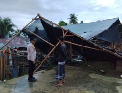 Hujan Lebat Disertai Angin Kencang Rusak Rumah Warga di Meurah Mulia, Polisi Bergerak Lakukan Pendataan dan Koordinasi