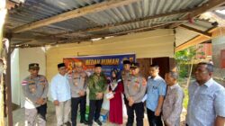 ‎Peringati HUT Bhayangkara ke-80, Polres Lhokseumawe Bersama Baitul Mal Wujudkan Program Bedah Rumah Bantu Warga