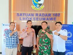 Perkuat Sinergitas TNI-Polri, Kapolsek Blang Mangat Jalin Silaturahmi dengan Dansat Radar 102 Lhokseumawe