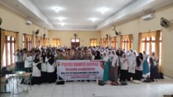 Polsek Banda Sakti Bekali Siswa Baru SMK Negeri 2 Lhokseumawe Pengetahuan Bahaya Narkoba Melalui MPLS