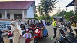 Hadir Sejak Pagi, Polsek Meurah Mulia Pastikan Pelajar dan Pengguna Jalan Beraktivitas dengan Aman