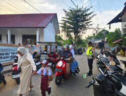 Hadir Sejak Pagi, Polsek Meurah Mulia Pastikan Pelajar dan Pengguna Jalan Beraktivitas dengan Aman