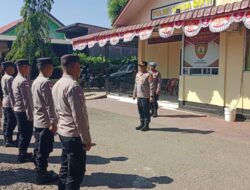 Wakapolres Lhokseumawe Pimpin Gaktiblin di Polsek Banda Sakti, Tekankan Disiplin dan Pengawasan Senjata Api