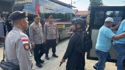 Kapolres Lhokseumawe Pimpin Pengamanan Pemindahan 459 Narapidana ke Lapas Baru
