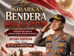 Sambut HUT Ke-81 Kemerdekaan RI, Kapolres Lhokseumawe Ajak Masyarakat Kibarkan Bendera Merah Putih