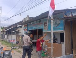 Polsek Banda Sakti Bersama Koramil 16 Ajak Warga Kibarkan Merah Putih Jelang HUT ke-81 RI