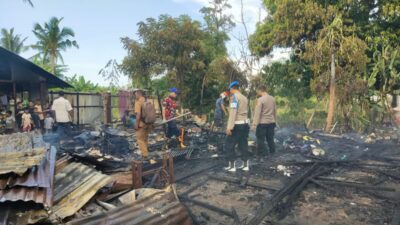 Dua Rumah Kayu di Uteun Bayi Lhokseumawe Terbakar, Kerugian Ditaksir Rp150 Juta