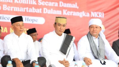 Kapolres Lhokseumawe Hadiri Zikir Akbar dan Doa Bersama Peringatan 21 Tahun Perdamaian Aceh