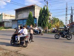 Polsek Samudera Gelar Strong Point, Pastikan Arus Lalu Lintas dan Aktivitas Pelajar Aman
