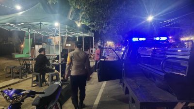 Polisi Patroli Malam Cegah Gangguan Kamtibmas di Banda Sakti