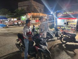 Patroli Malam, Polsek Meurah Mulia Imbau Warga Cegah Karhutla