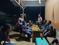 Patroli Malam, Polsek Kuta Makmur Imbau Warga Waspadai Karhutla