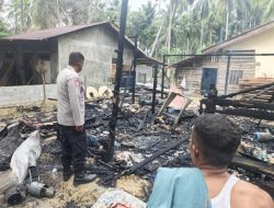 Polisi Gerak Cepat Amankan Lokasi Kebakaran Warung di Ujong Pacu