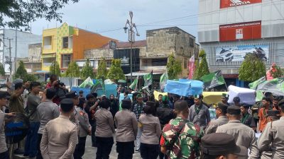 Polisi Kawal Aksi HMI di DPRK Lhokseumawe, Penyampaian Aspirasi Berlangsung Kondusif
