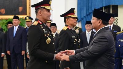 Presiden Prabowo Lantik Suyudi Ario Seto dan Wahyu Hadiningrat sebagai Kapolri dan Wakapolri