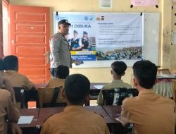 Polsek Nisam Sosialisasikan Penerimaan SMA Kemala Taruna Bhayangkara kepada Siswa SMP Negeri 3 Nisam