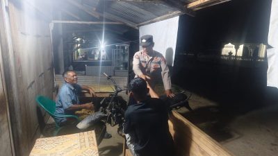 Polsek Meurah Mulia Patroli Malam, Imbau Warga Cegah Karhutla dan Jaga Kamtibmas