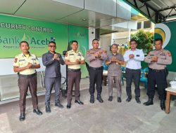 Kasat Pamobvit Polres Lhokseumawe Sambangi Bank Aceh, Perkuat Koordinasi Keamanan
