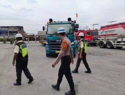 Satpamobvit Polres Lhokseumawe Laksanakan Pengamanan di Integrated Terminal Pertamina Patra Niaga