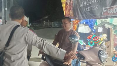 Polsek Kuta Makmur Sosialisasikan Pencegahan Karhutla Saat Patroli Malam, Wujudkan Kamtibmas Kondusif