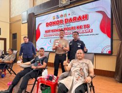 Sambut HUT Humas Polri ke-75, Polres Lhokseumawe Gelar Aksi Donor Darah