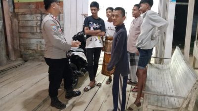 Polsek Meurah Mulia Sosialisasikan Pencegahan Karhutla Saat Patroli Malam