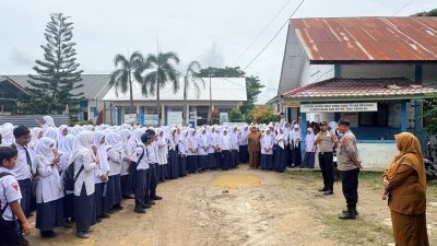 Operasi Patuh Seulawah, Polsek Blang Mangat Edukasi Pelajar SMPN 11 tentang Keselamatan Berlalu Lintas