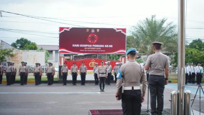 Kapolres Lhokseumawe Pimpin Upacara Hari Sumpah Pemuda ke-98, Kobarkan Semangat Persatuan