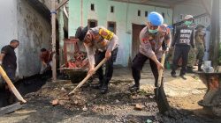Kapolres Lhokseumawe Turun Gotong Royong di Pusong Baru